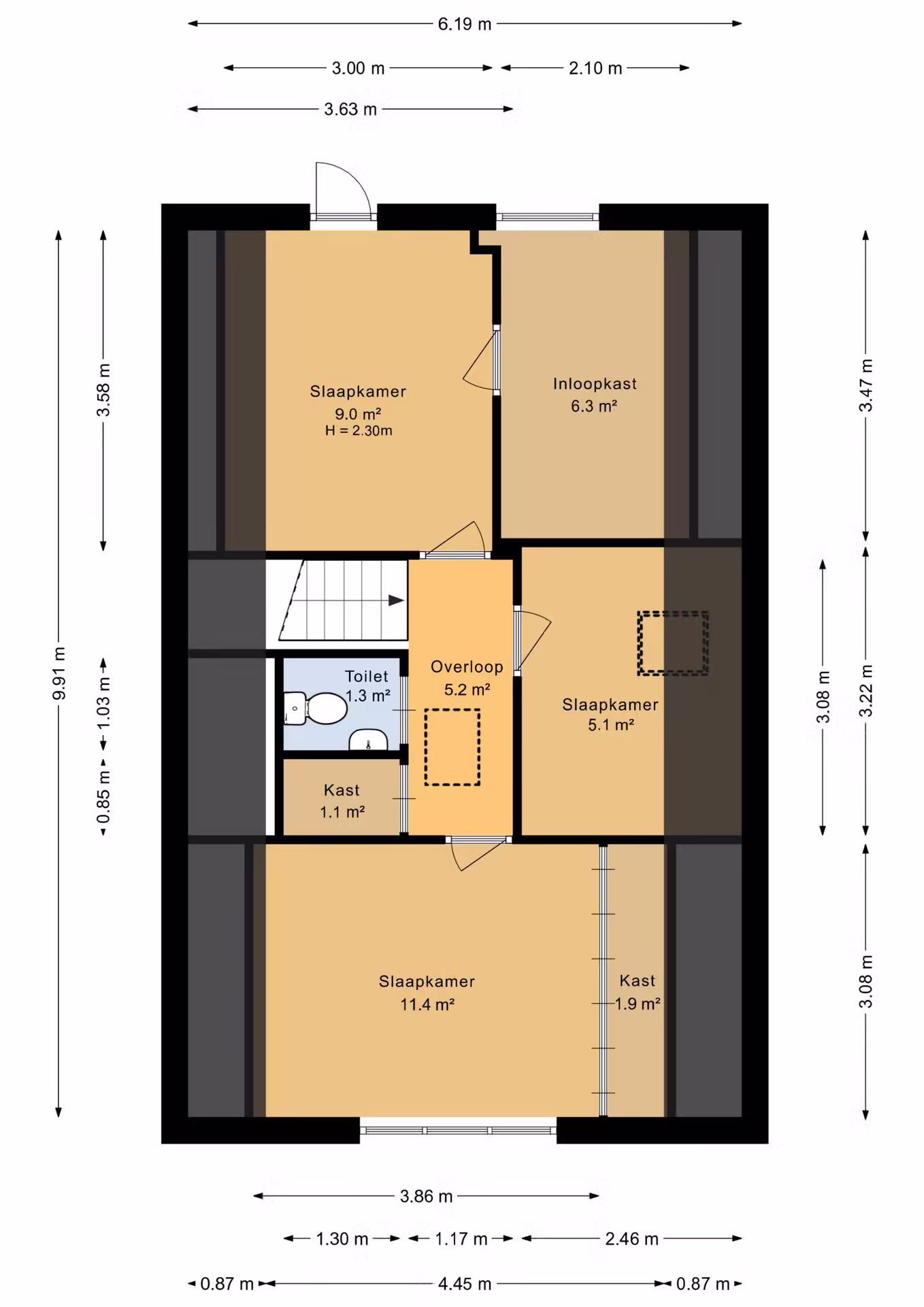 Plattegrond 2 – Hardingstraat 12, Onstwedde